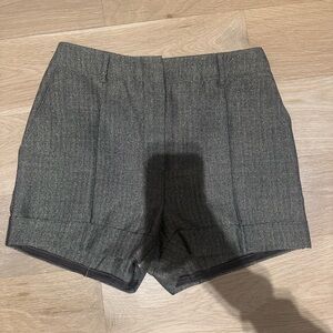 Authentic Chanel Brown/Gold Herringbone Hot Short